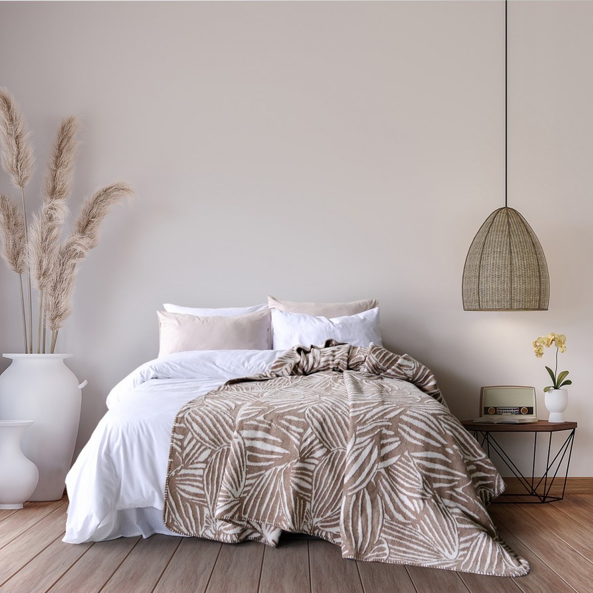 Couverture -Plaid Beige